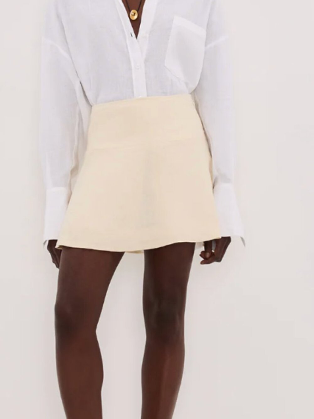 Dissh Linen Flounce Mini Skirt Size 4